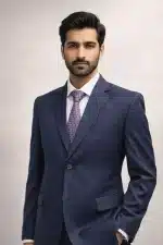 Luxury Navy Blue Pant Coat
