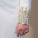 Off -White Handmade Embroidered Sherwani (S 1)