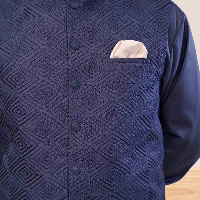 Blue Tropical Multihead Waist Coat (WC 3) - Image 2