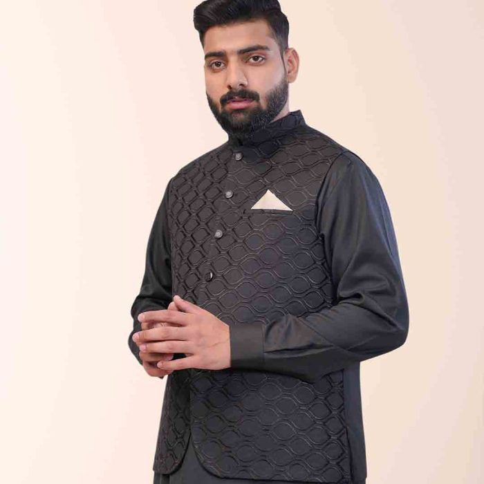 3-3-1.jpg Black Tropical Multihead Waist Coat (W 5) - Image 1