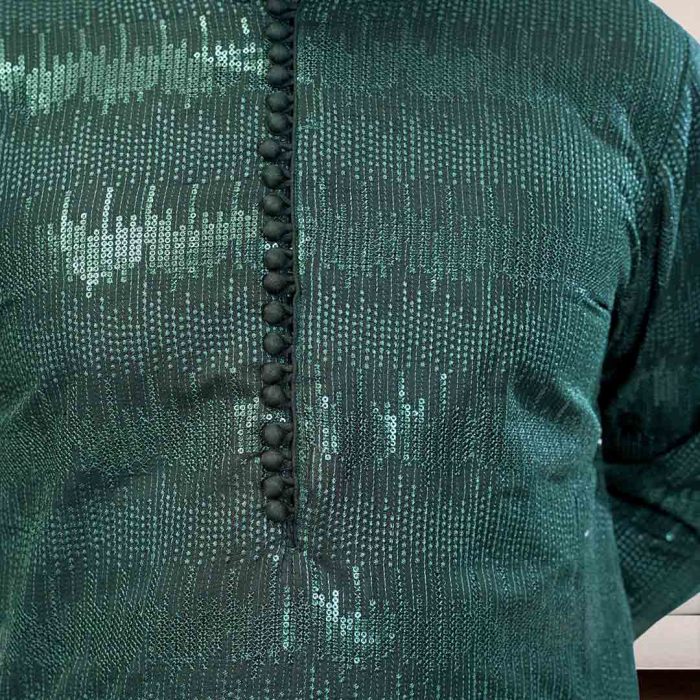 Green Embroidered Kurta Pajama (KP 3) - Image 3