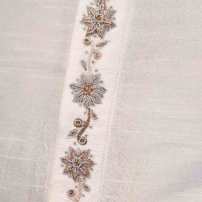 Off White Raw Silk Kurta Pajama (KP 4) - Image 6