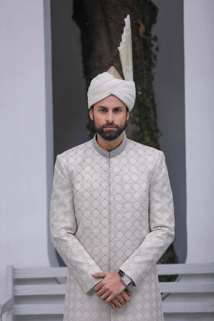 Light Grey Premium Sherwani (S 4) - Image 4