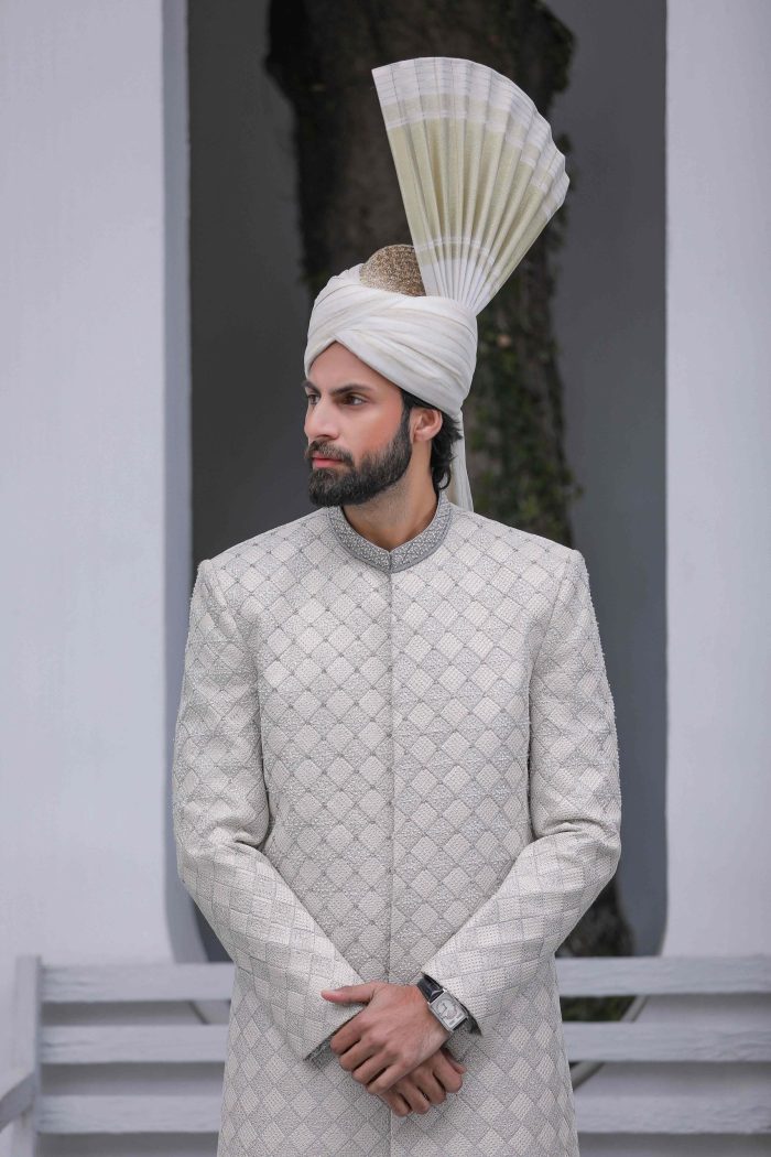 Light Grey Premium Sherwani (S 4) - Image 5