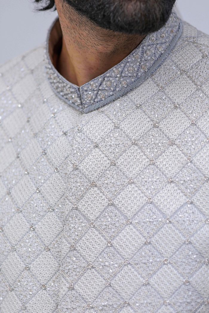 Light Grey Premium Sherwani (S 4) - Image 6