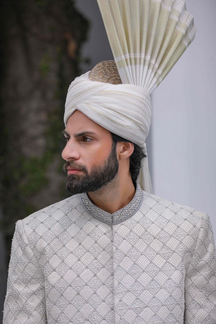 Light Grey Premium Sherwani (S 4) - Image 8