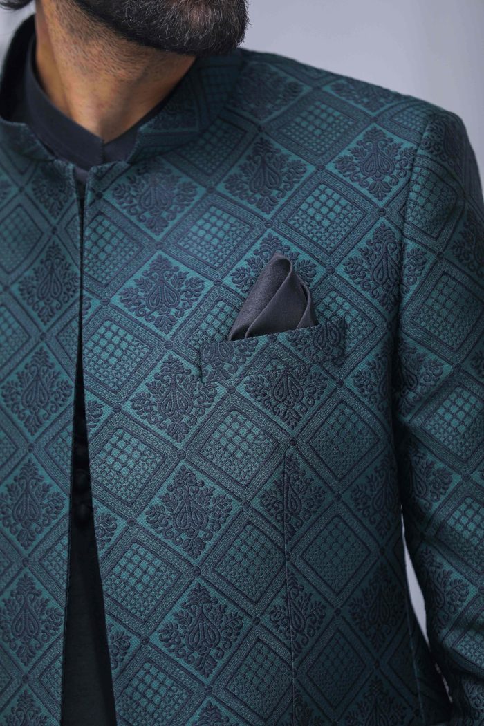 Royal Green Prince Coat (P 4) - Image 9