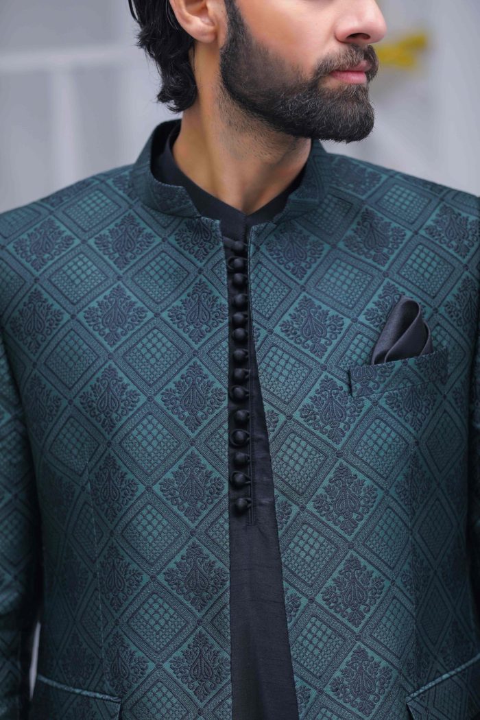 Royal Green Prince Coat (P 4) - Image 10