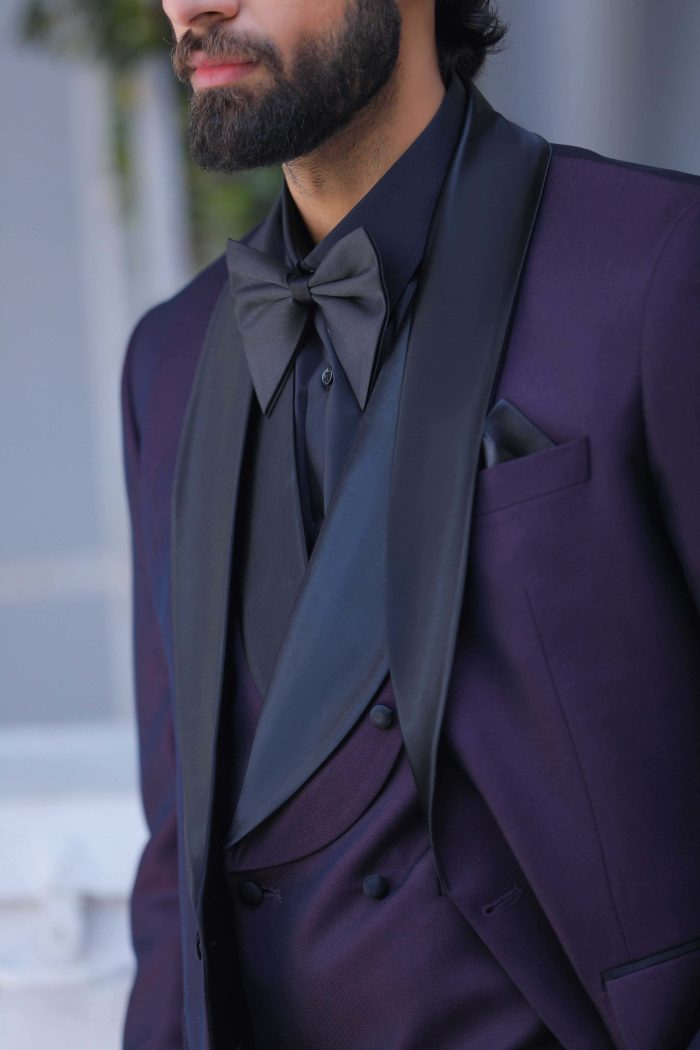 Elegant Purple Designer Suit 3-Piece Suit (DS 2) - Image 5