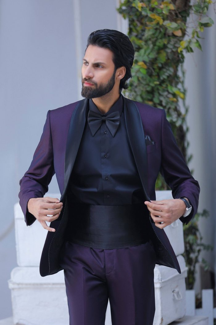 Elegant Purple Designer Suit 3-Piece Suit (DS 2) - Image 2