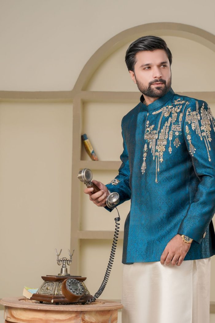 Zing Jamawar Prince Coat (P 10 ) - Image 7