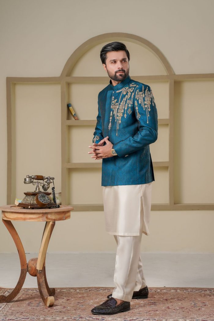 Zing Jamawar Prince Coat (P 10 ) - Image 9