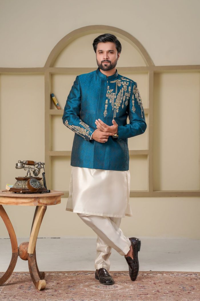 Zing Jamawar Prince Coat (P 10 ) - Image 4