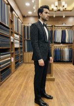 Black Tropical Digital and Hand-made Designer Suit (ds-6) - Image 3