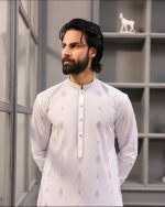 Men’s White Designer Kurta – Elegant Festive Outfit - Image 3