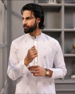 Men’s White Designer Kurta – Elegant Festive Outfit - Image 2