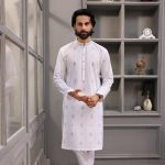 Men’s White Designer Kurta – Elegant Festive Outfit