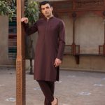 Men's Coffee Brown Cotton Kurta Pajama Set - Slim Fit Ethnic Wear