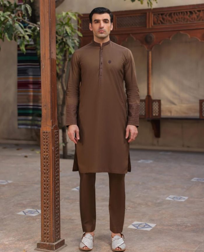 Dark Brown Premium Kurta - Image 3