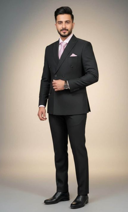Man wearing 2 piece suit at formal event