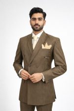Mustard Brown 3 Piece Suit (pc-1) - Image 2