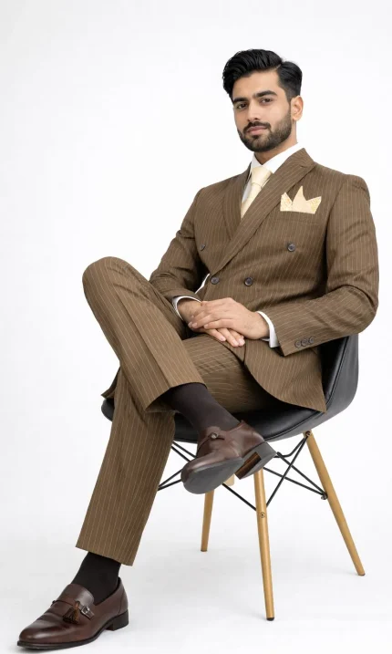 Luxury Brown Pant Coat