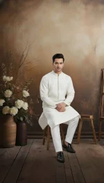 Kurta pajama with silk lining for Men
