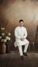 Kurta pajama with silk lining for men in premium fabric