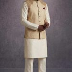 Men's Skin Jamawar Waistcoat - Handmade Embroidery | Mens Store