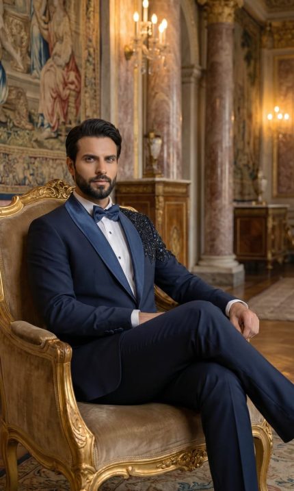 Elevate your formal style with this refined single-button tuxedo, crafted from premium lightweight wool for a comfortable yet structured fit.