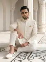 Best Regal Ivory Viscose Silk Prince Coat in 2026 (P-17) - Image 2