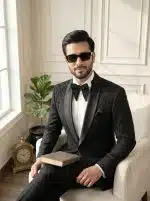 Luxury Black Handmade Designer Suit (pc-04) - Image 5