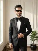 Luxury Black Handmade Designer Suit (pc-04) - Image 2