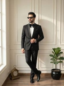 Home 17 Make a lasting impression with this Luxury Handmade Designer Suit, tailored from premium light wool fabric for exceptional comfort and style.