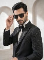 Luxury Handmade Black Designer Suit – Premium Light Wool Elegance(Pc-05) - Image 5
