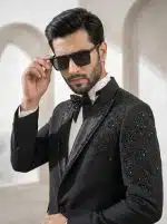 Luxury Handmade Black Designer Suit – Premium Light Wool Elegance(Pc-05) - Image 5