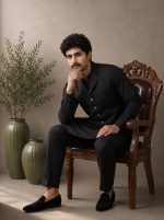 Luxury Black Waistcoat Shalwar Kameez 7 Premium Features for a Timeless Ethnic Look (W-20) - Image 6