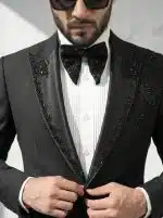 Luxury Handmade Black Designer Suit – Premium Light Wool Elegance(Pc-05) - Image 3