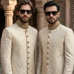 Step into timeless elegance with our Fabric Jamawar Embroidery Handmade Sherwani, crafted for grooms and gentlemen who appreciate luxury and tradition.