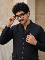 Luxury Black Waistcoat Shalwar Kameez 7 Premium Features for a Timeless Ethnic Look (W-20) - Image 2