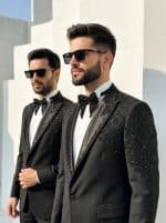 Luxury Handmade Black Designer Suit – Premium Light Wool Elegance(Pc-05) - Image 2
