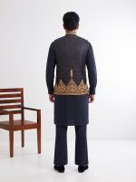 Banarsi Jamawar Handmade Embroidered Waistcoat Stunning Premium Wedding Collection(W-21) - Image 5