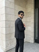 Designer Suit for Men Premium Luxury Black 3 Piece Formal Suit (PC-06) - Image 3