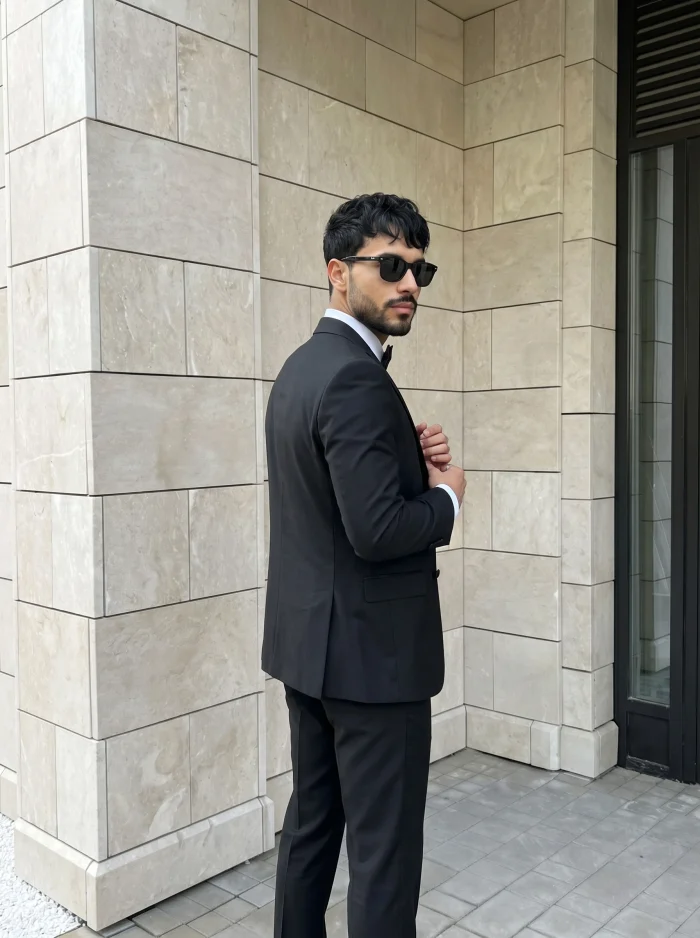 Designer Suit for Men Premium Luxury Black 3 Piece Formal Suit (PC-06) - Image 3