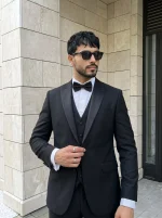 Designer Suit for Men Premium Luxury Black 3 Piece Formal Suit (PC-06) - Image 4
