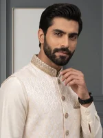 Jamawar Waistcoat Stunning Handmade Embroidered Men’s Waistcoat (W-26) - Image 5